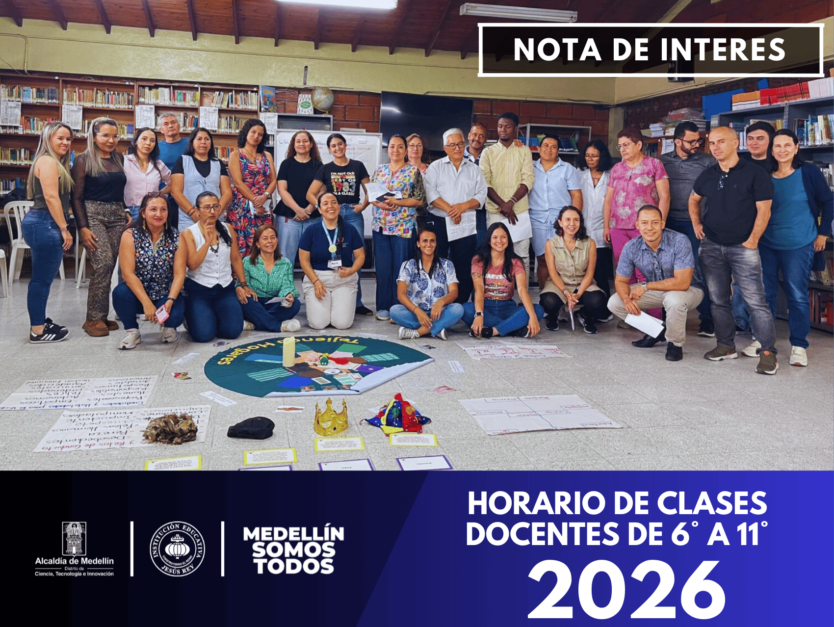 La Institución Educativa Jesús Rey informa a los docentes que ya están definidos los horarios de bachillerato 2026. Incluyen ajustes pedagógicos para optimizar el aprendizaje y la organización de la jornada escolar.